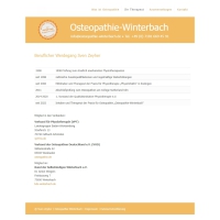 Webseite Osteopathie Winterbach